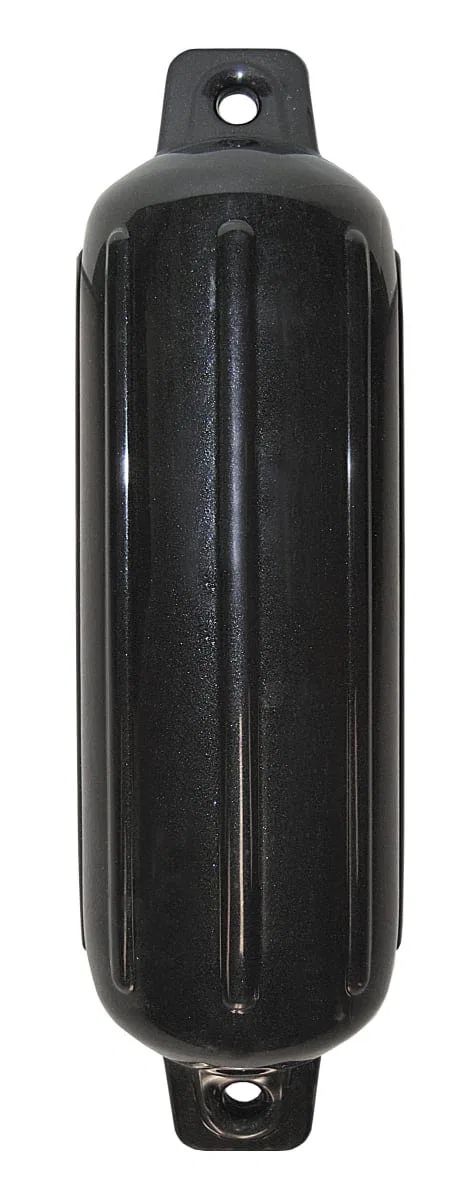 262307 – TAYLOR MADE Boat Fender, Black Onyx Ribbed Cylinder 6-1/2 Inch Diameter x 22 Foot Length For 20 Foot To 25 F...